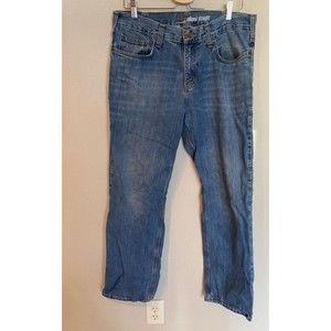 Carhartt Jeans Mens 34 Blue Relaxed Straight Leg Five Pocket Dark B320-990 34x32
